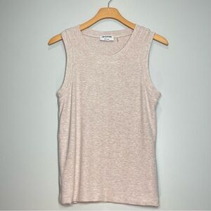 LNA Clothing Women's Tank Ribbed Double Layer Heather Tan Soft Size X-Large